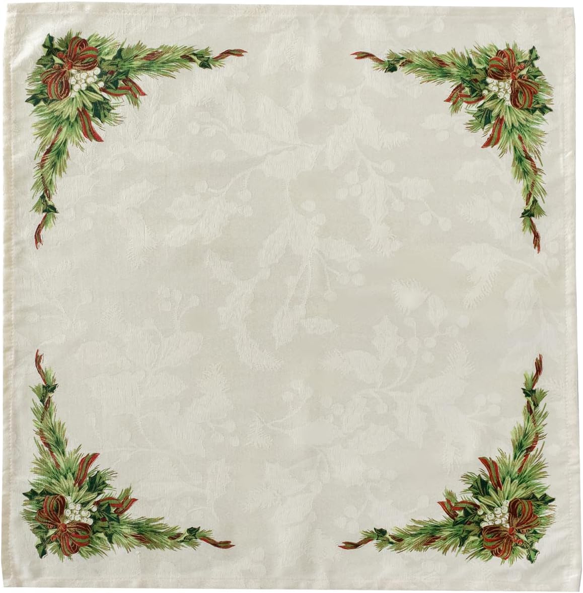 4er-Set Weihnachtsservietten, 19" x 19" (Square, Set of 4) Grün, Gold