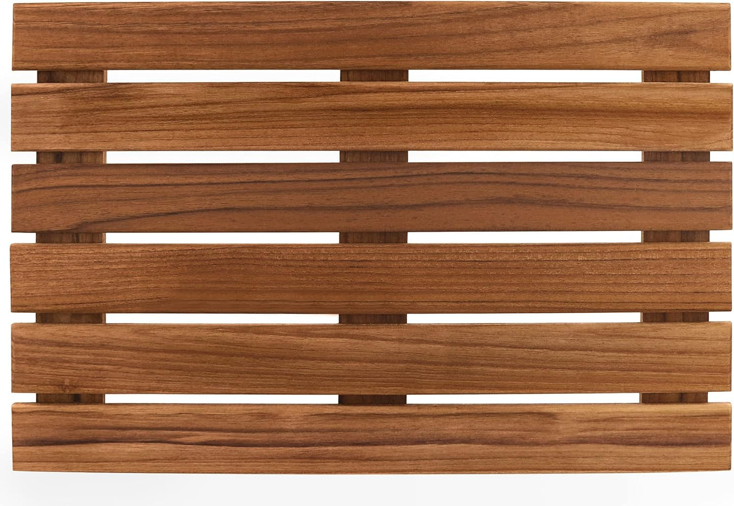 Rutschfeste Teak Duschmatte, 51 x 33 cm (Rechteckig) Teakholz