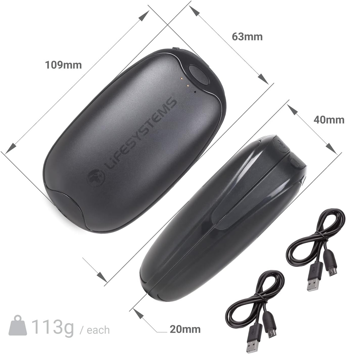 Twin-Pack Dual-Palm Handwärmer, Einzeln