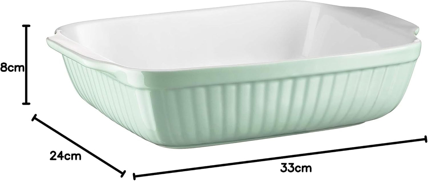 Keramik Auflaufform Kitchen Time, Auflaufform eckig 4 Portionen Grün