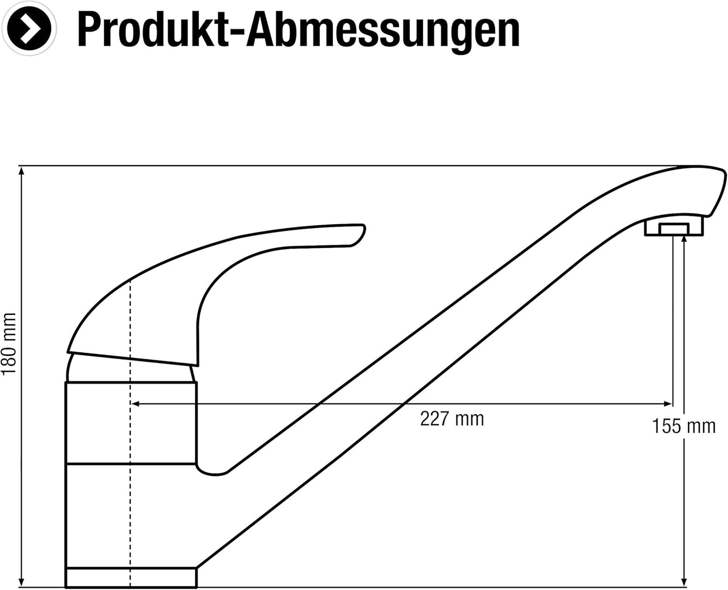 Spültisch-Einhebelarmatur Free mit schwenkbarem Auslauf, Spültischarmatur