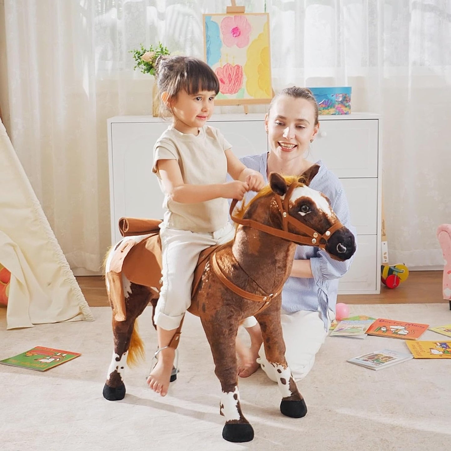 Reitpferd Spielpferd mit Sattel & Sound ab 2 Jahren