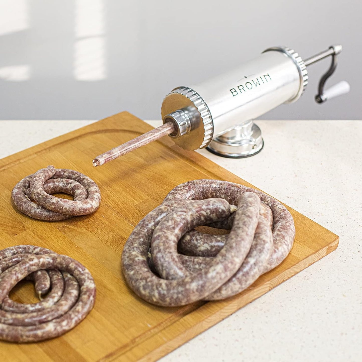 Manuelle Edelstahl-Wurstfüllmaschine 1,5 kg, Horizontaler 1,5 kg Horizontaler Wurstfüller 1,5 Kg