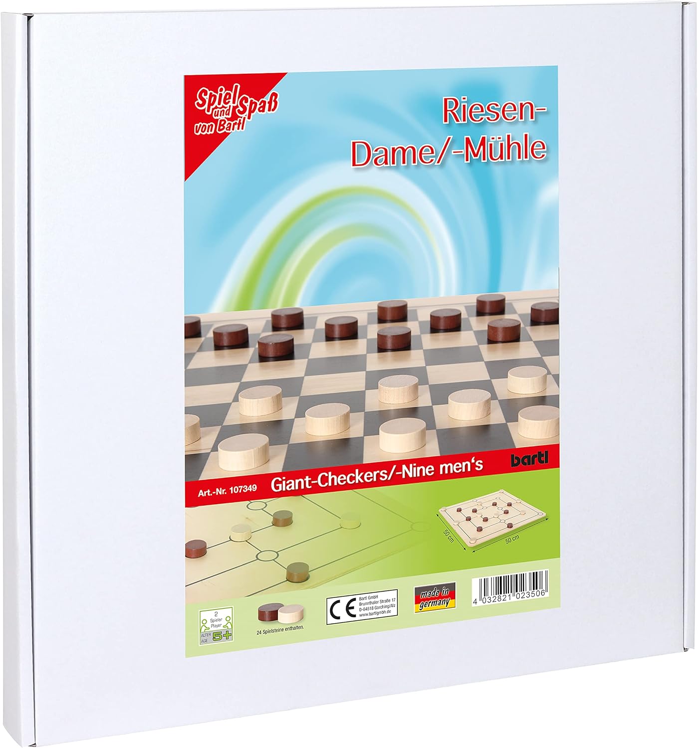 Brettspiel Mühle und Dame, Mühle und Dame