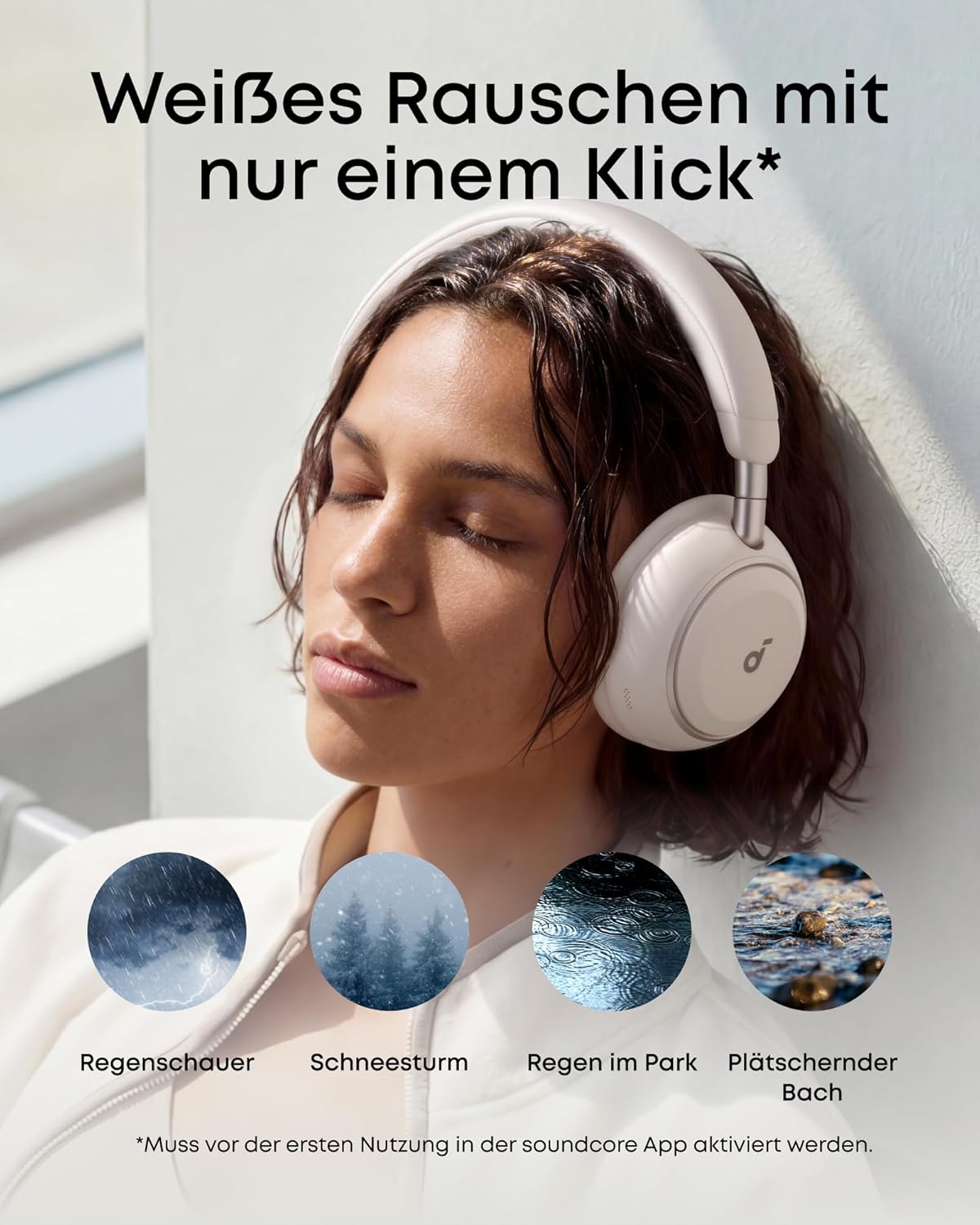 Noise Cancelling Kopfhörer Space 2, Weiss