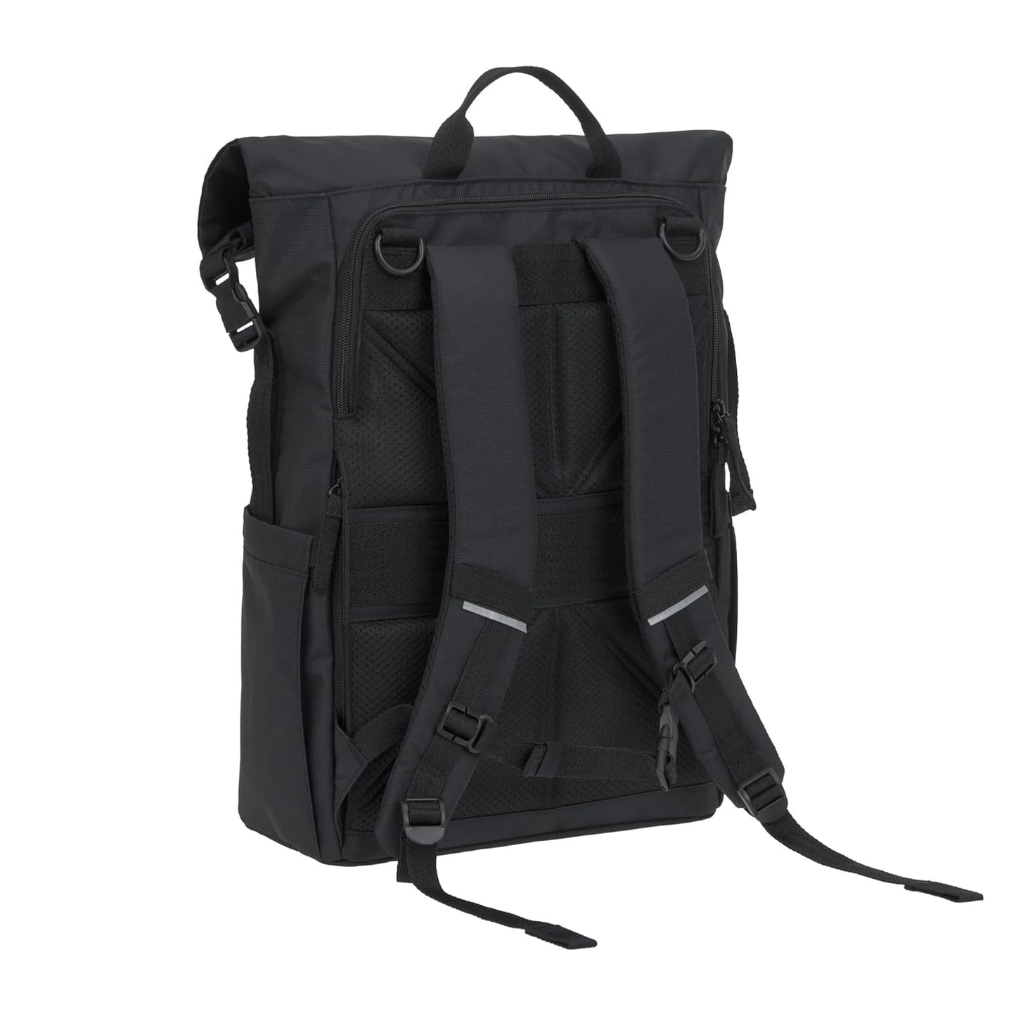 Wickelrucksack mit Wickelunterlage & Kinderwagenbefestigung, Schwarz