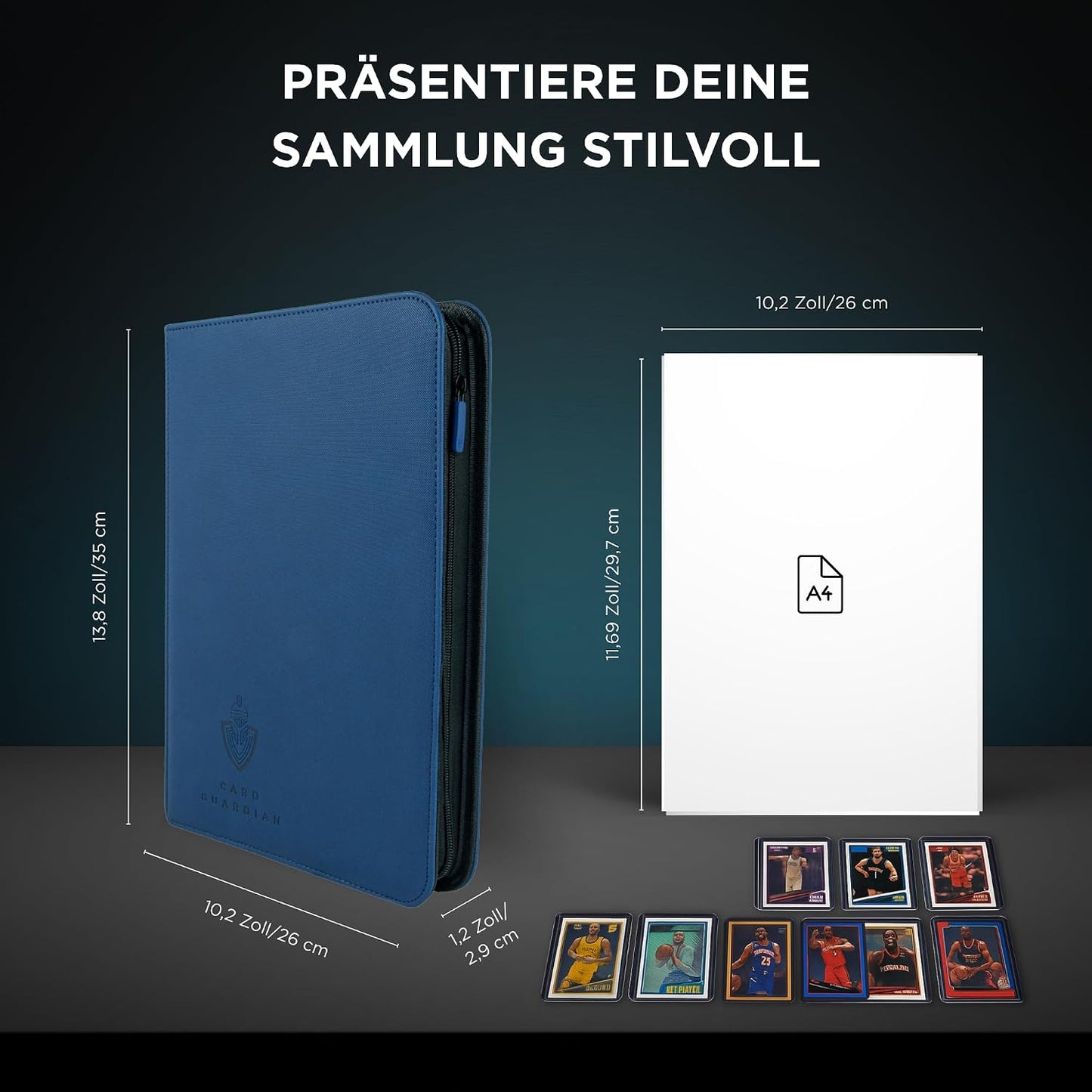 Sammelkarten-Album für 360 Karten, Blau