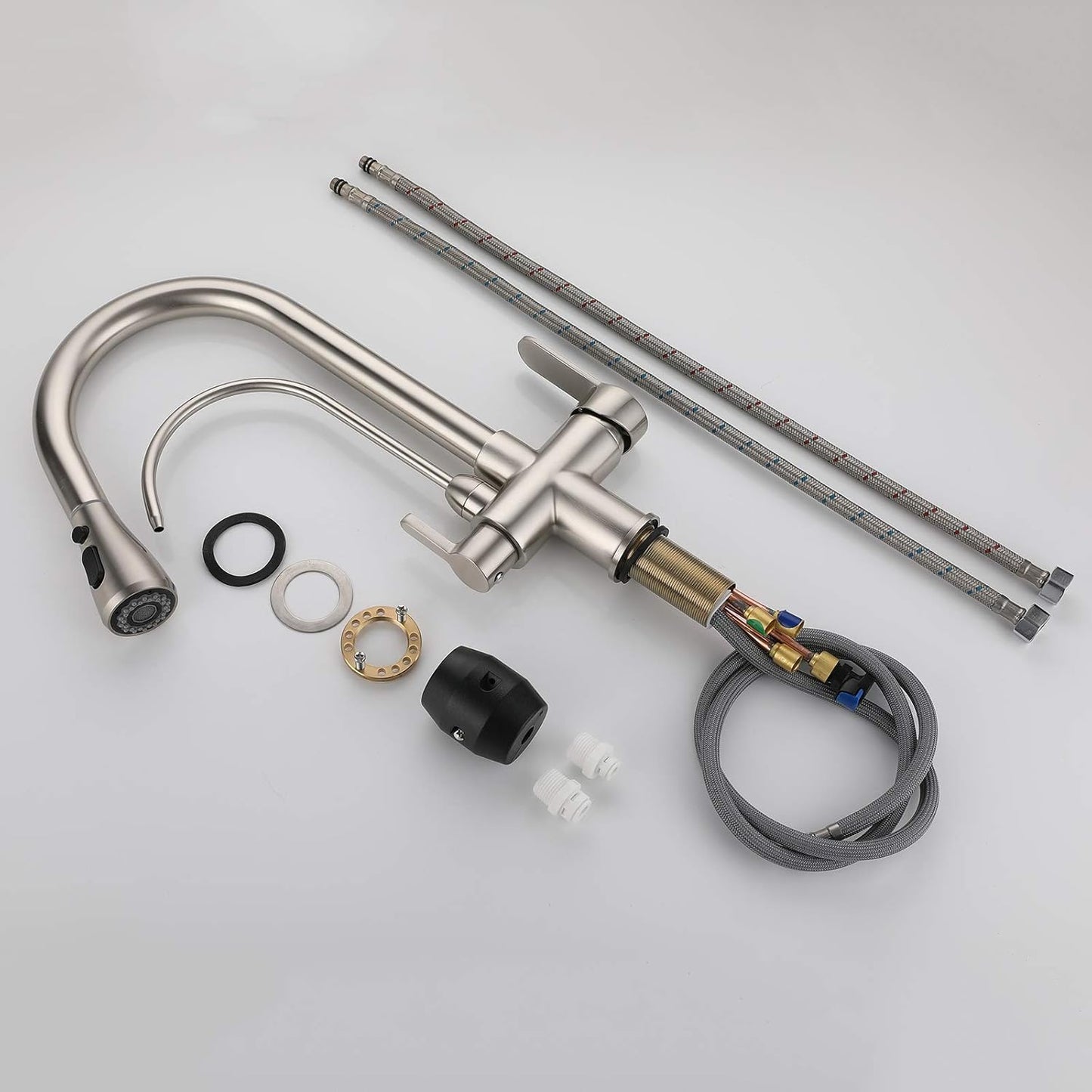 3-Wege-Küchenarmatur mit Ausziehbrause, Zeichnen