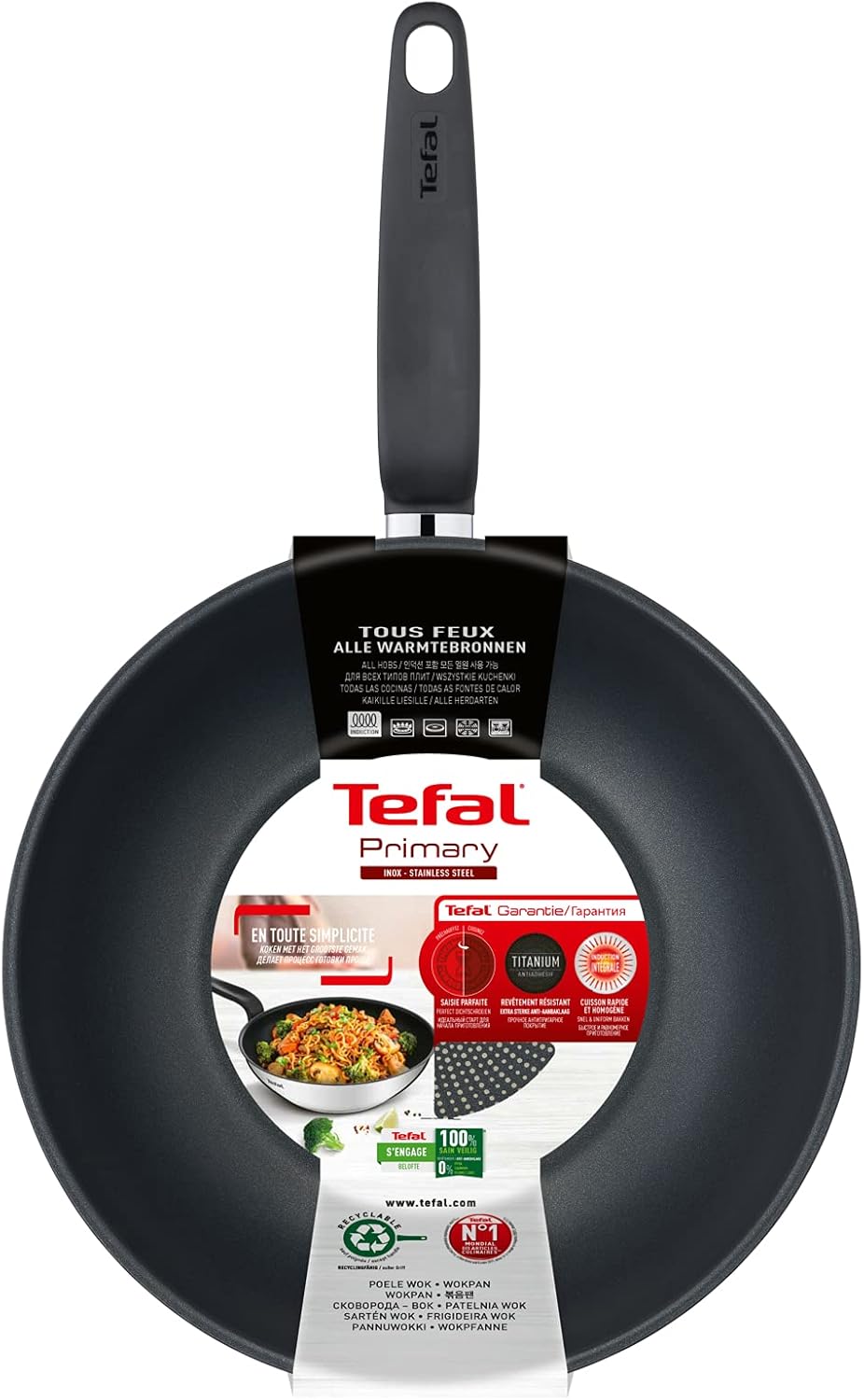 Wok Pfanne - Primary, Wok Antihaftbeschichtung 28 cm