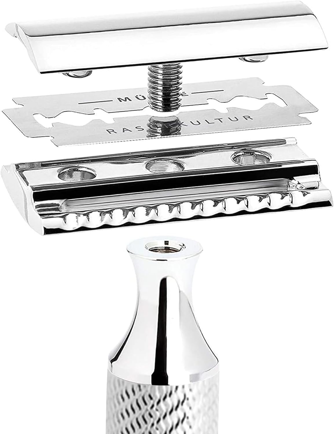 Rasierset mit Rasierhobel Traditional R89 & Halter, Silber