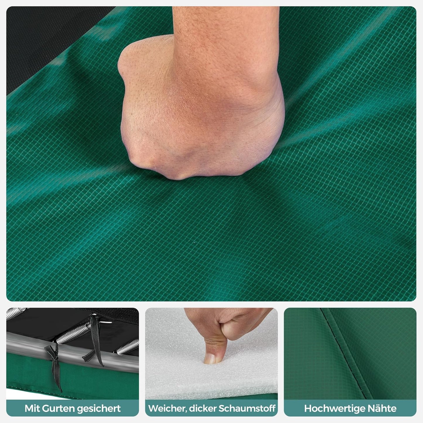 Trampolin-Randabdeckung, 427 cm, 427 cm Grün