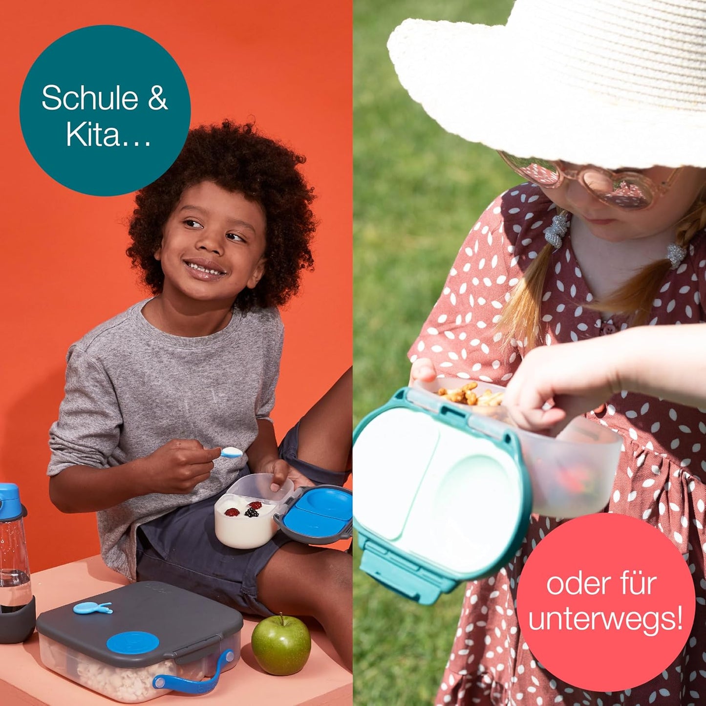Mini Brotdose für Kinder, Flamingo Fizz