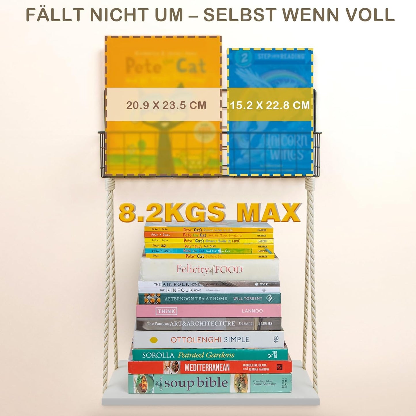 Wandregal-Set für Bücher, Schwarz