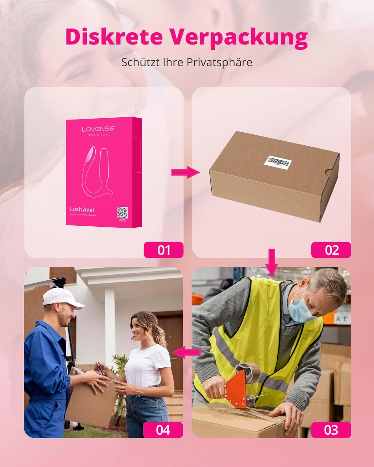 Lush Analvibrator & Plug mit App-Steuerung, wasserdicht