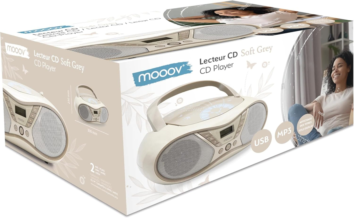 Tragbarer CD-Player, Beige