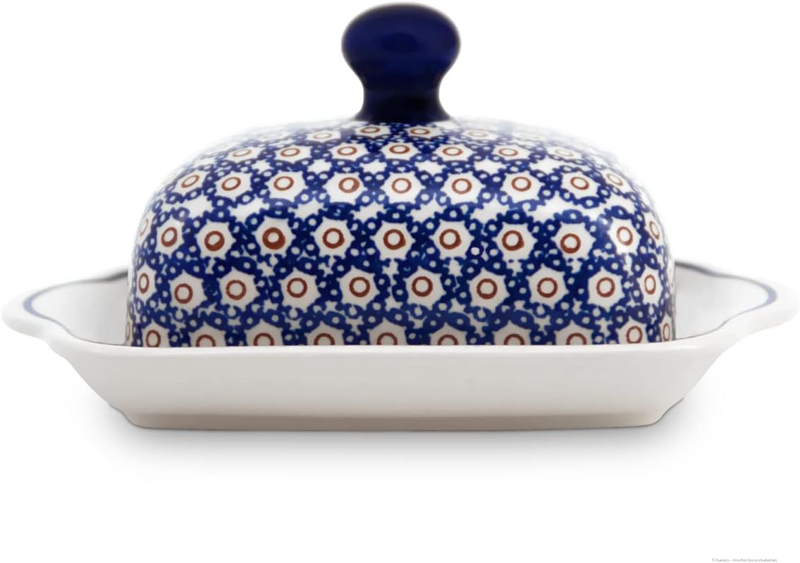Butterdose Retro-Dekor, Blau 250 g