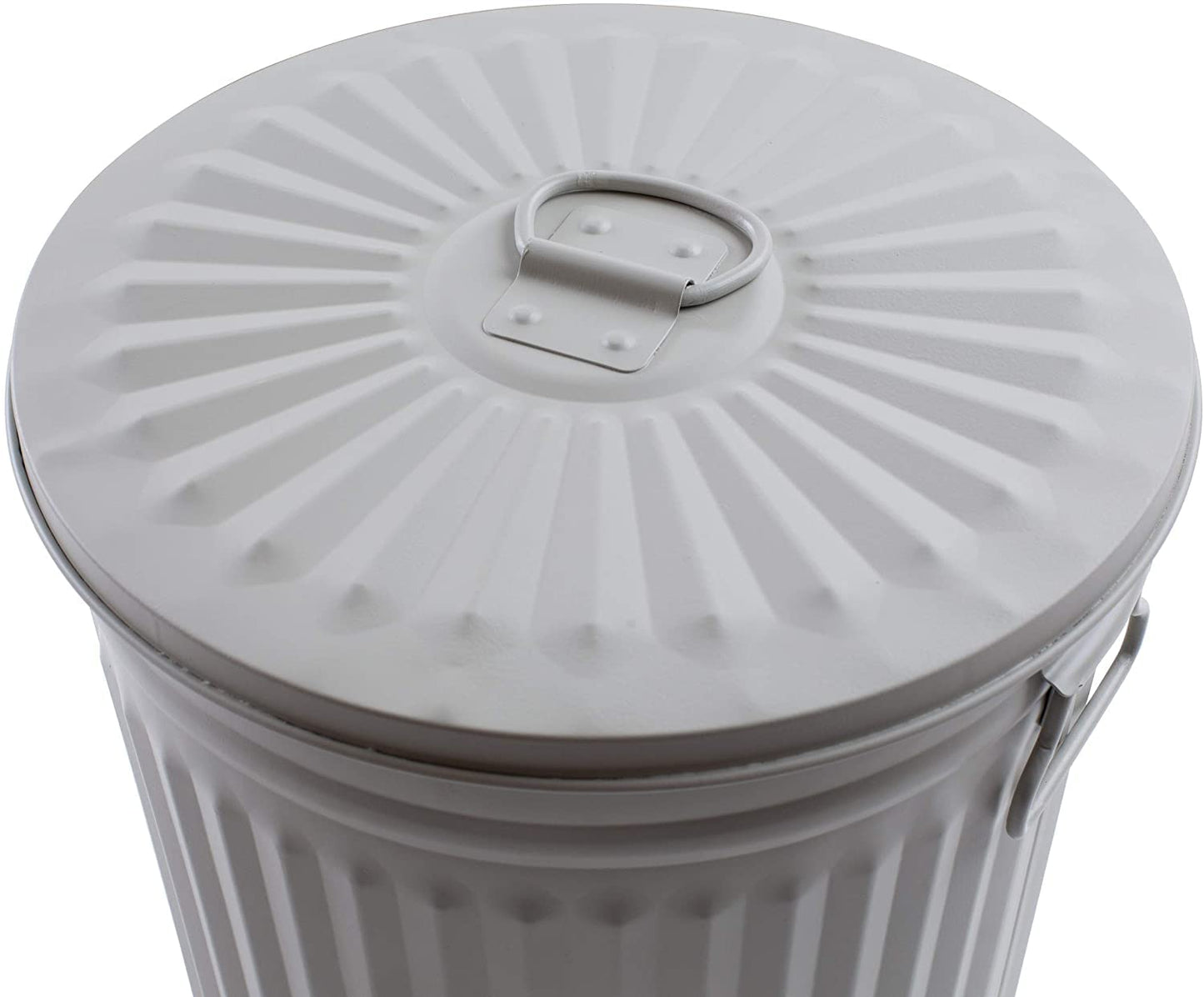 Retrodesign Mülleimer mit Deckel (2 x 18L + 50 Beutel), 2 Mülleimer 18L + 50 Müllbeutel