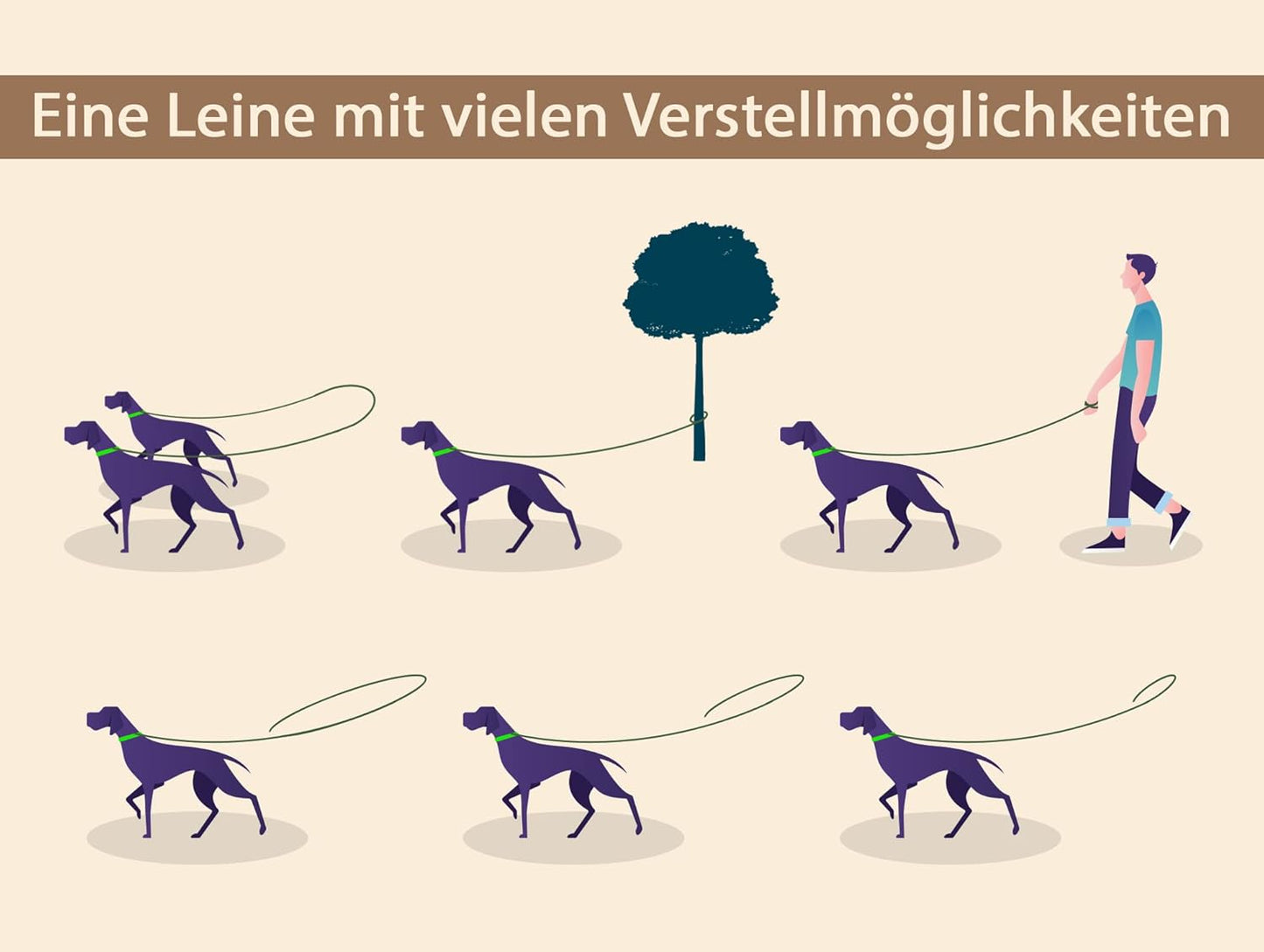 Freihandleinen aus Fettleder, 2 x 200 cm Braun