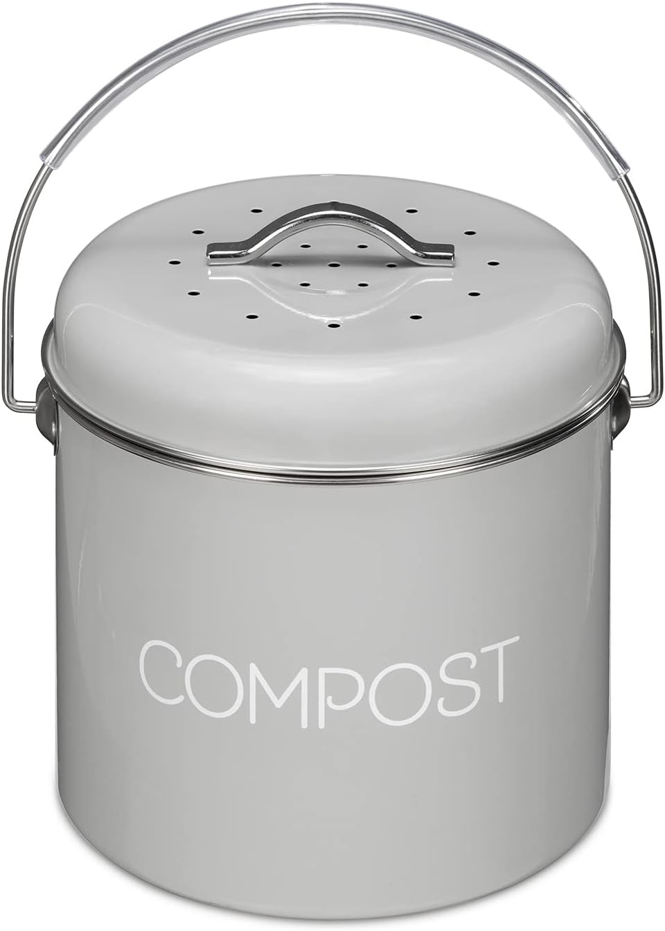 Komposteimer mit Kohlefilter, 3L Grau