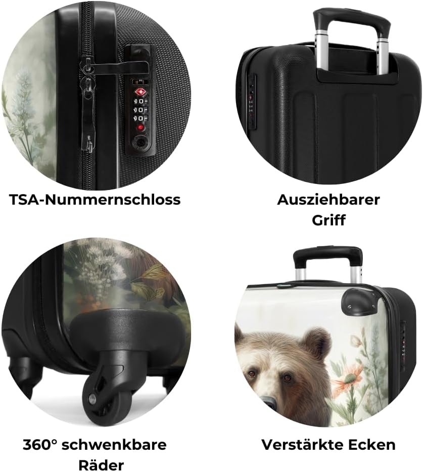 Hartschalen-Trolley, Brauner Bär M
