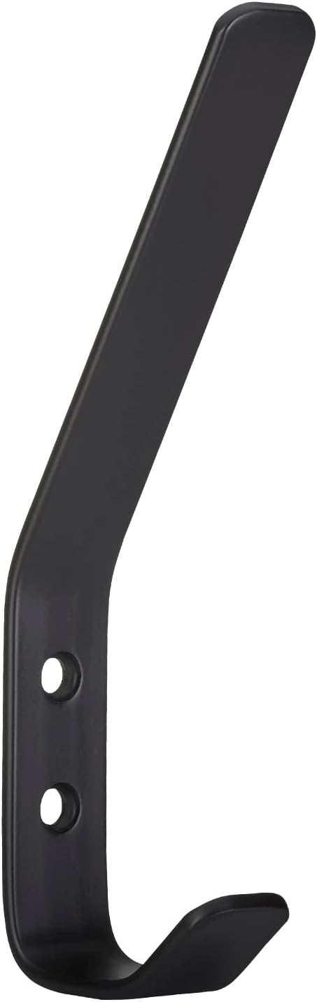 10 Stück Kleiderhaken, 10 x Haken gross Edelstahl Schwarz Matt