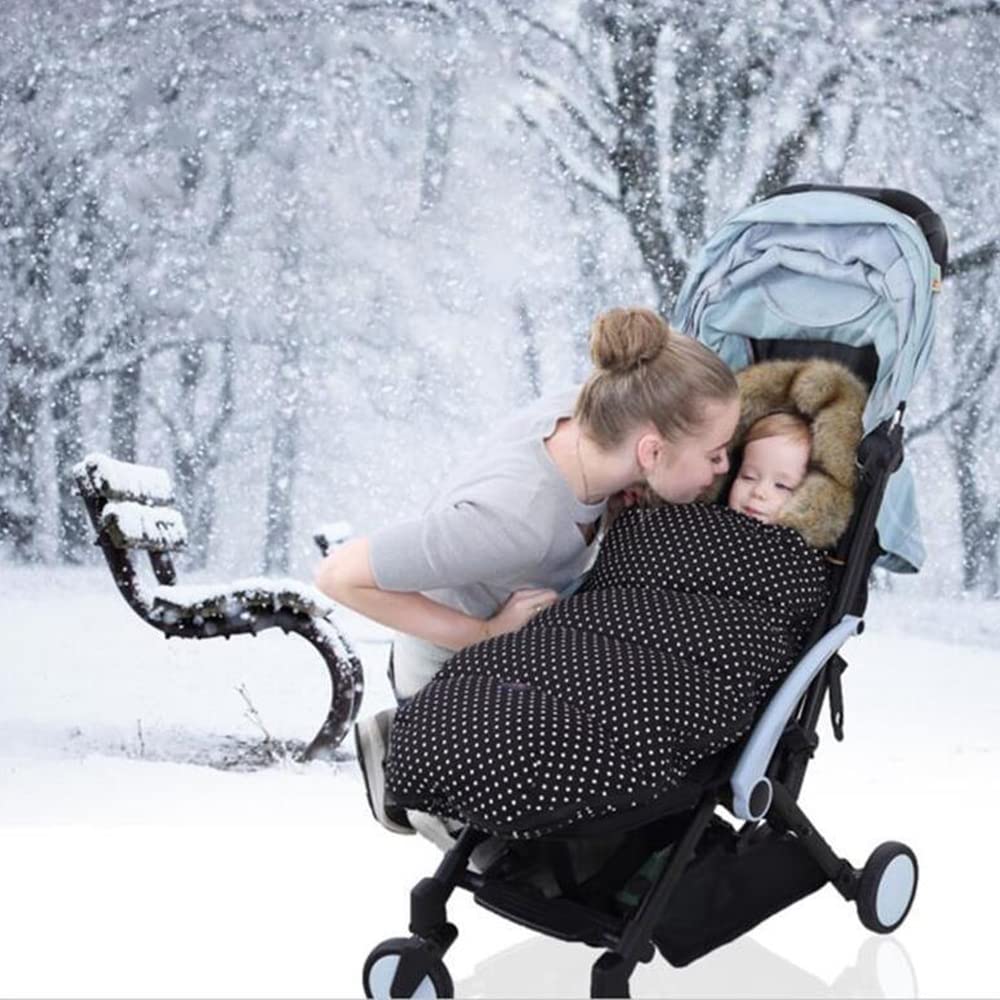 Universal Fusssack für Kinderwagen und Buggy, Schwarz