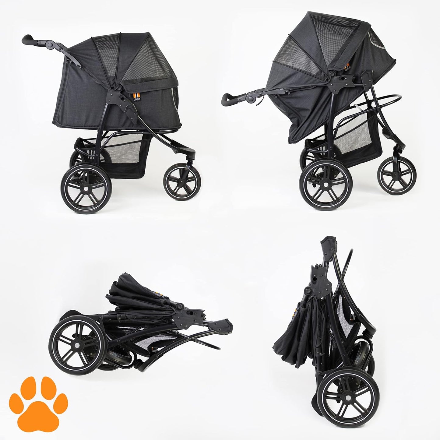 Hundewagen & Haustier Buggy bis 32 kg, Schwarz