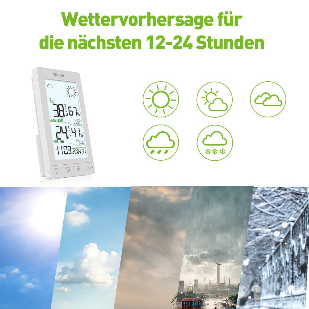 Wetterstation E0559 mit Funkuhr und Aussensensor