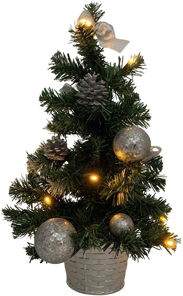 Deko-Weihnachtsbaum geschmückt 20258, Grün/Silber