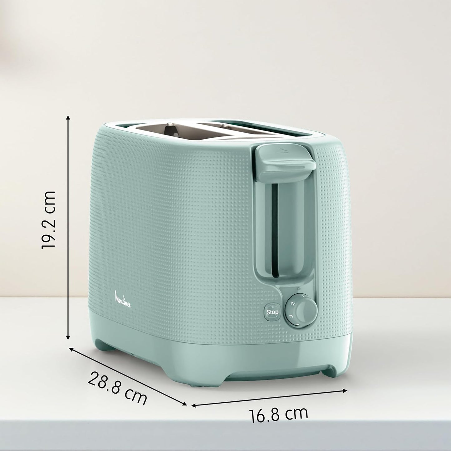LT2M1310 Toaster mit 7 Bräunungsstufen, Brötchenaufsatz