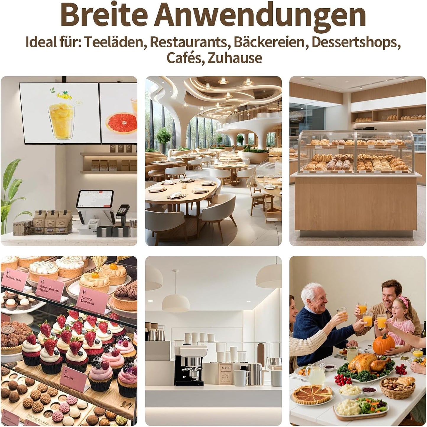 Schokoladenschmelzgerät mit 6 Tiegeln