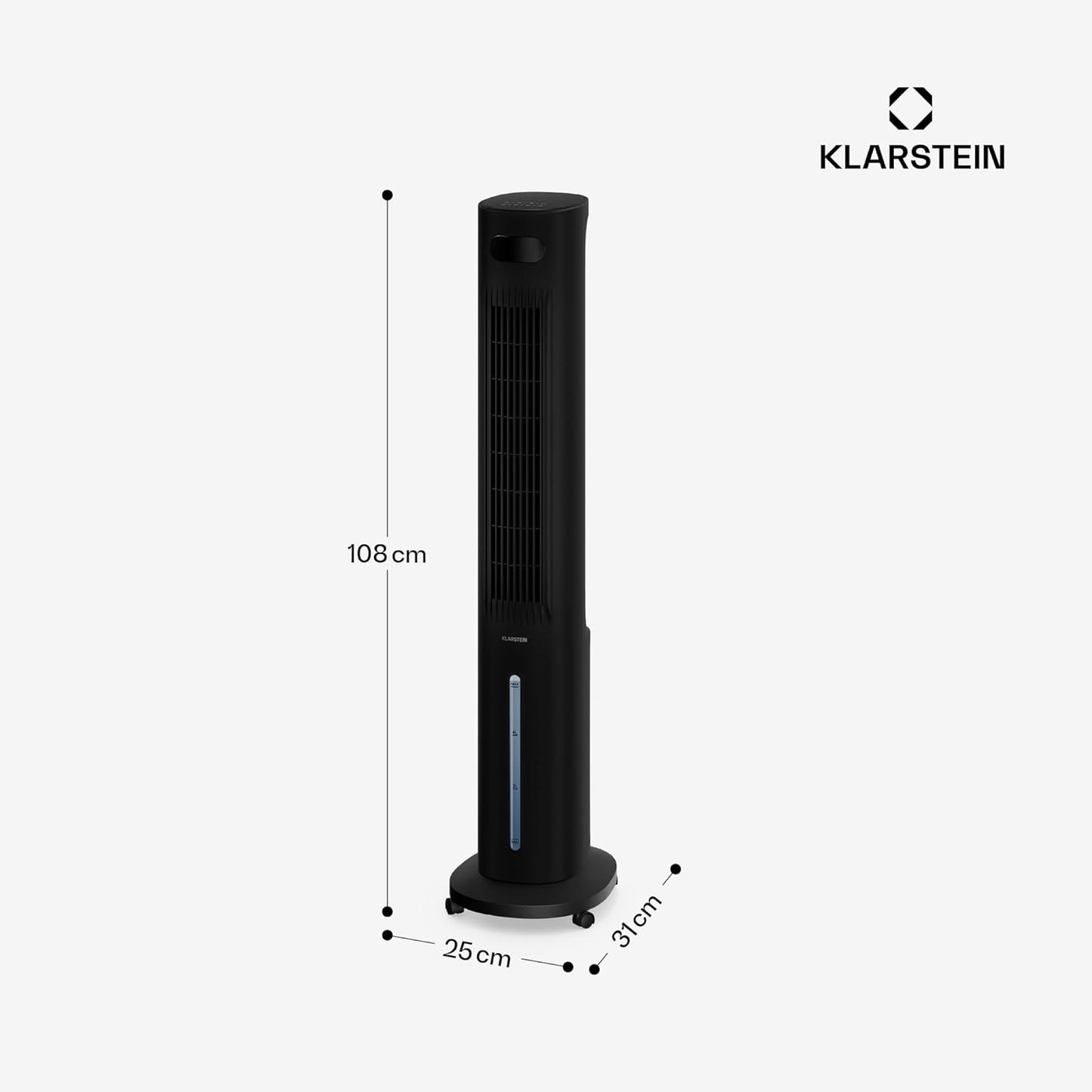 Luftkühler mit Wasserkühlung und Ionisator, Schwarz
