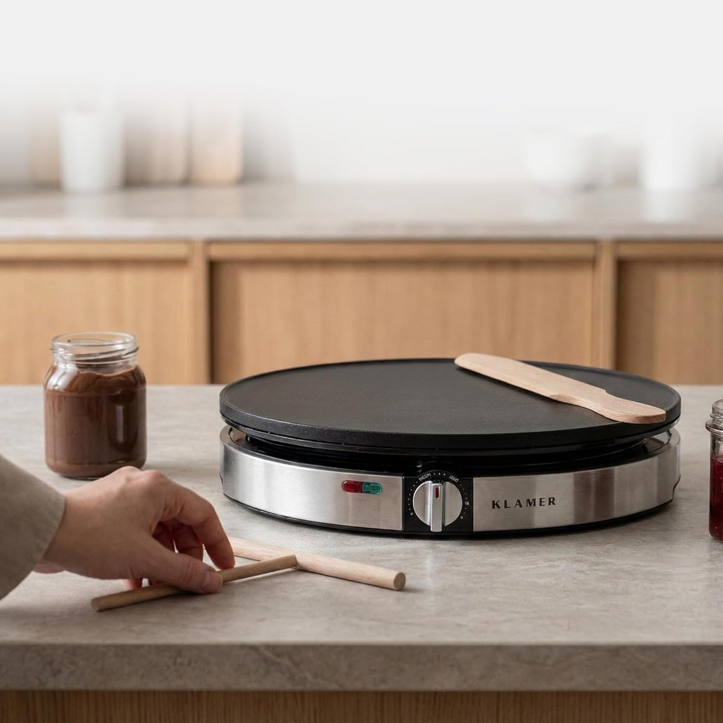 Crepes Maker mit 30cm antihaftbeschichtetem Eisen, Classic 1400