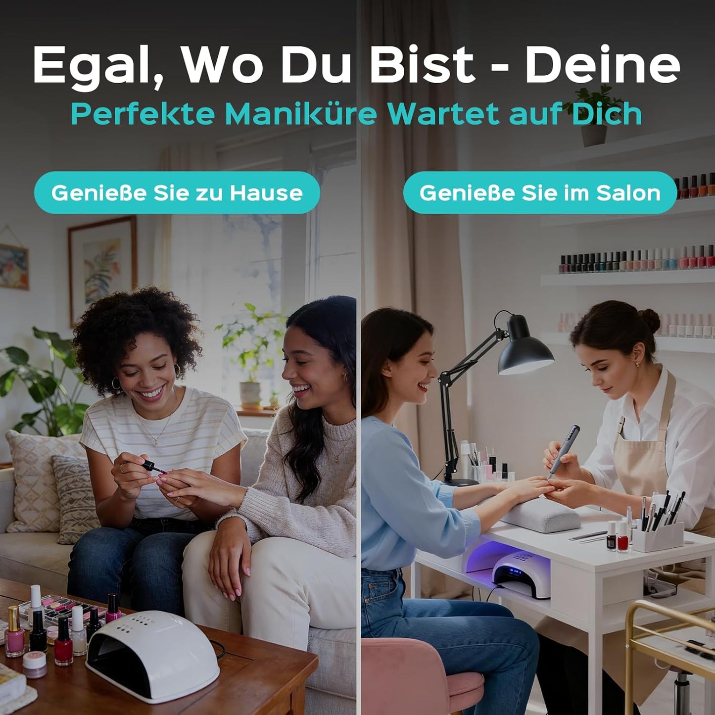 C50 Nagelfräser mit LED-Display, Dunkelgrau