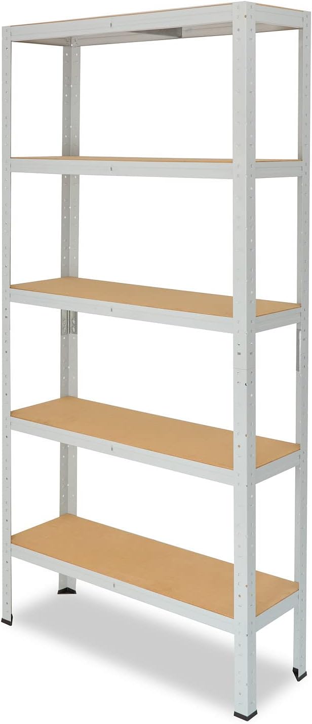 Office Series Schwerlastregal, 5 Böden, 175kg Traglast, H: 180cm / B: 70cm / T: 30cm