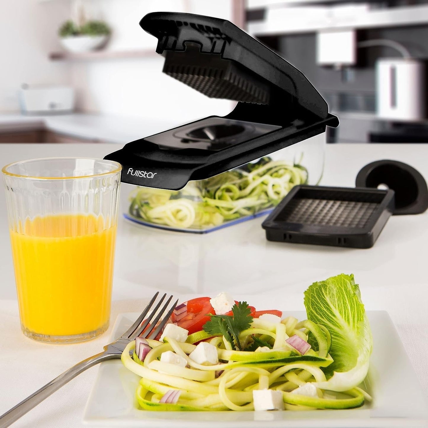 4-in-1 Gemüseschneider, 4-in-1 Schwarz