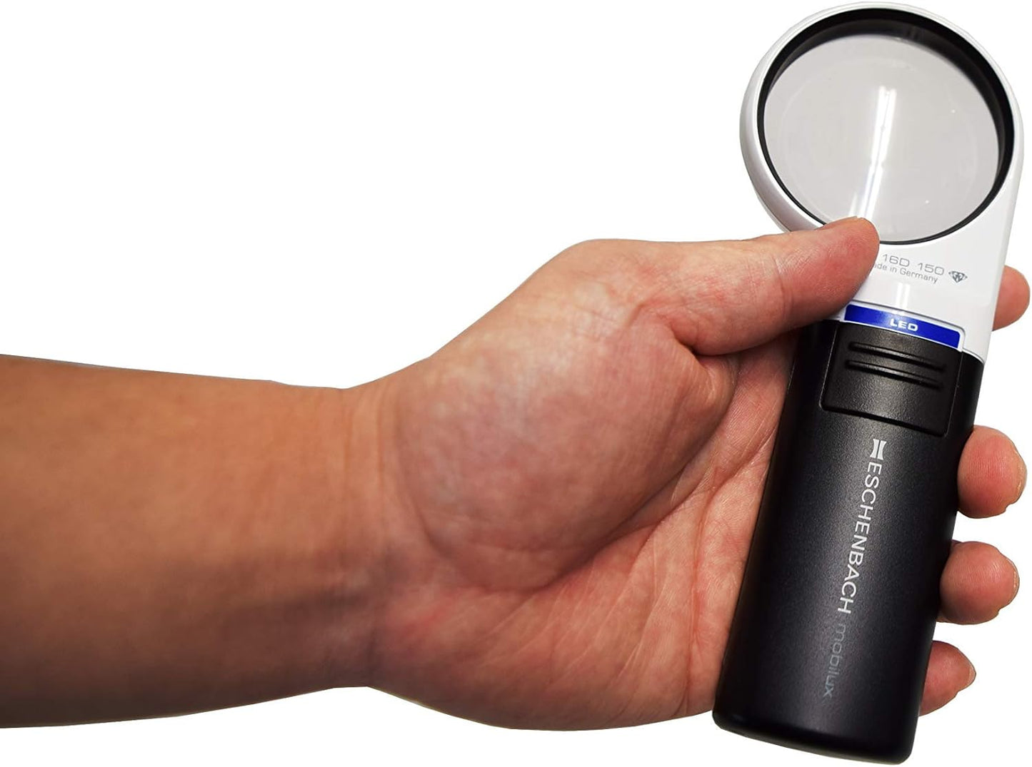 Handlupe mit LED-Beleuchtung, Ø 60 mm 4,0 x Vergrösserung Single