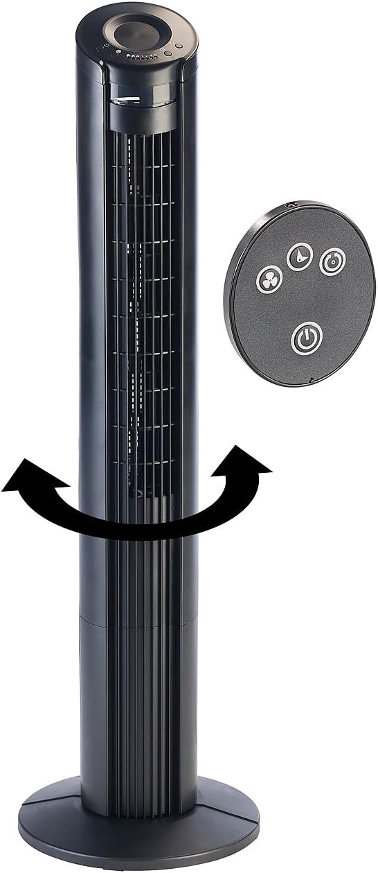 Turmventilator mit Magnet-Fernbedienung & 90°-Oszillation