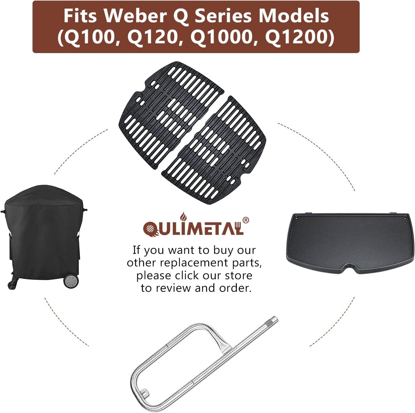 Grillplatte für Weber Q1000 Serie