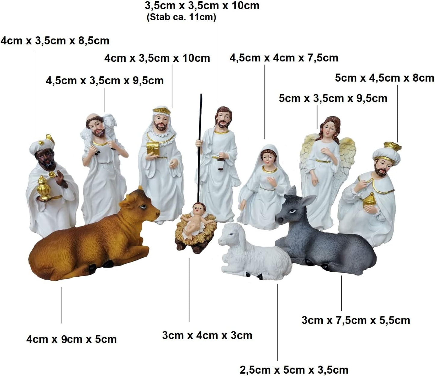 11-teiliges Krippenfiguren Set