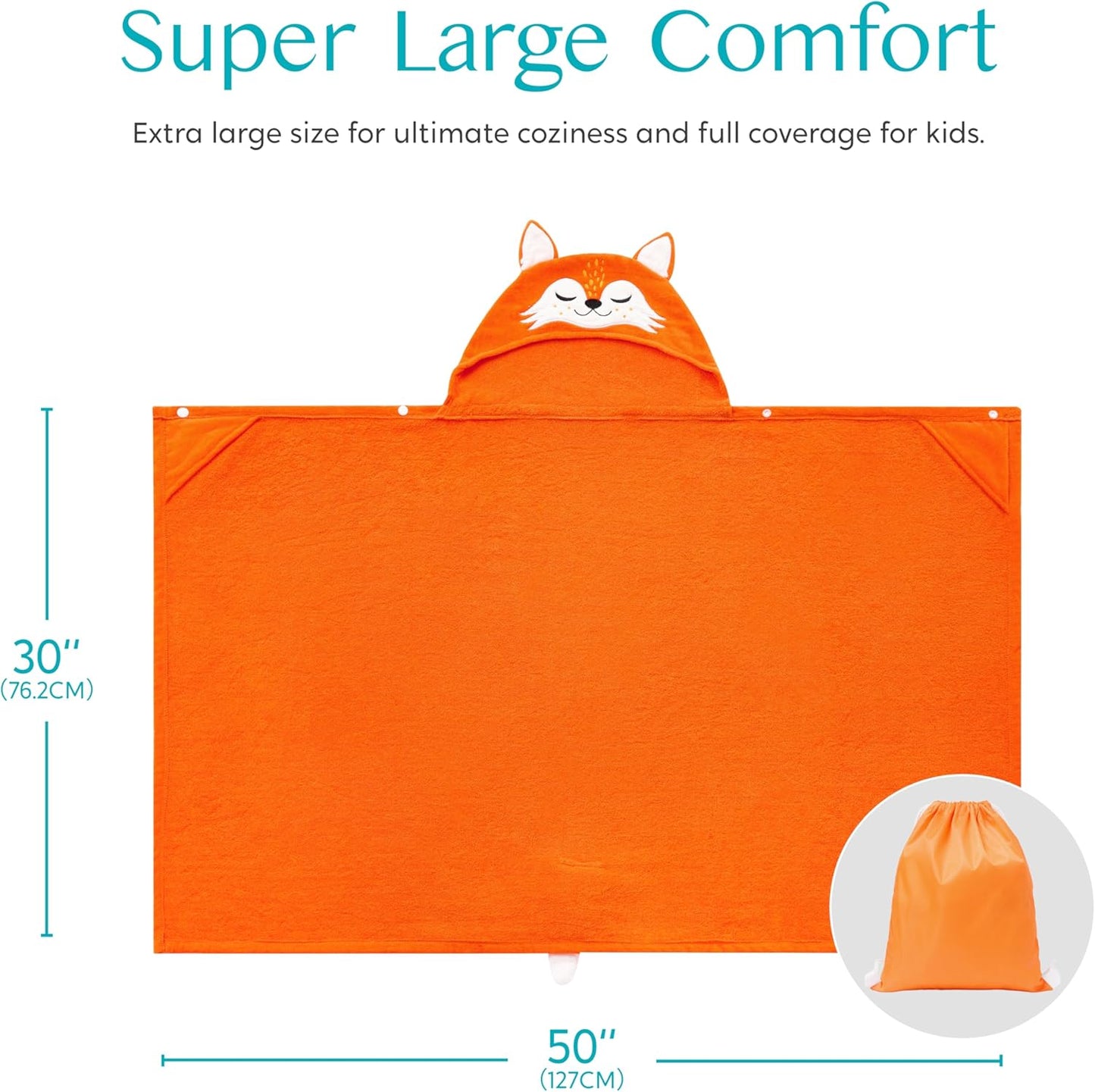 Kinder Badeponcho, Orange