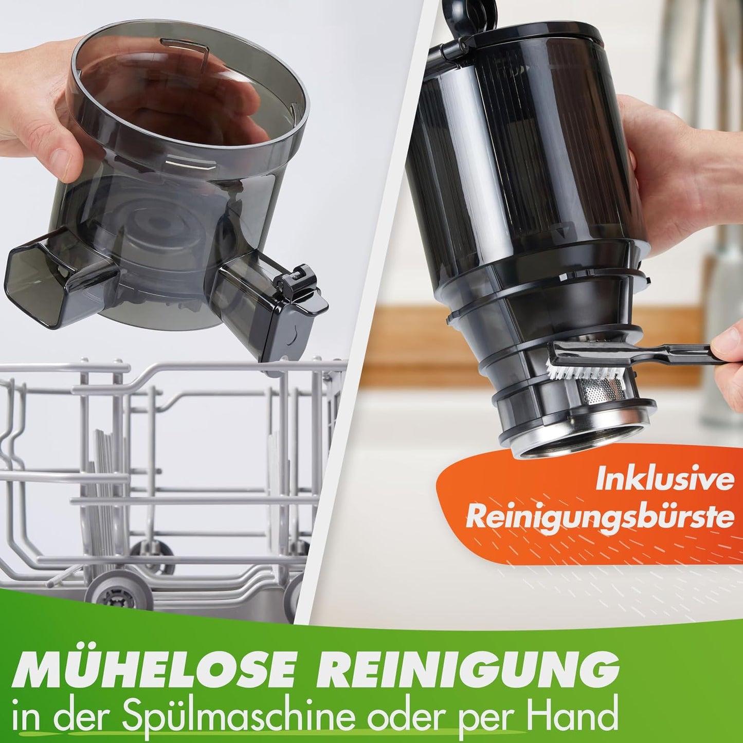Slow Juicer, Mattschwarz 135 MM