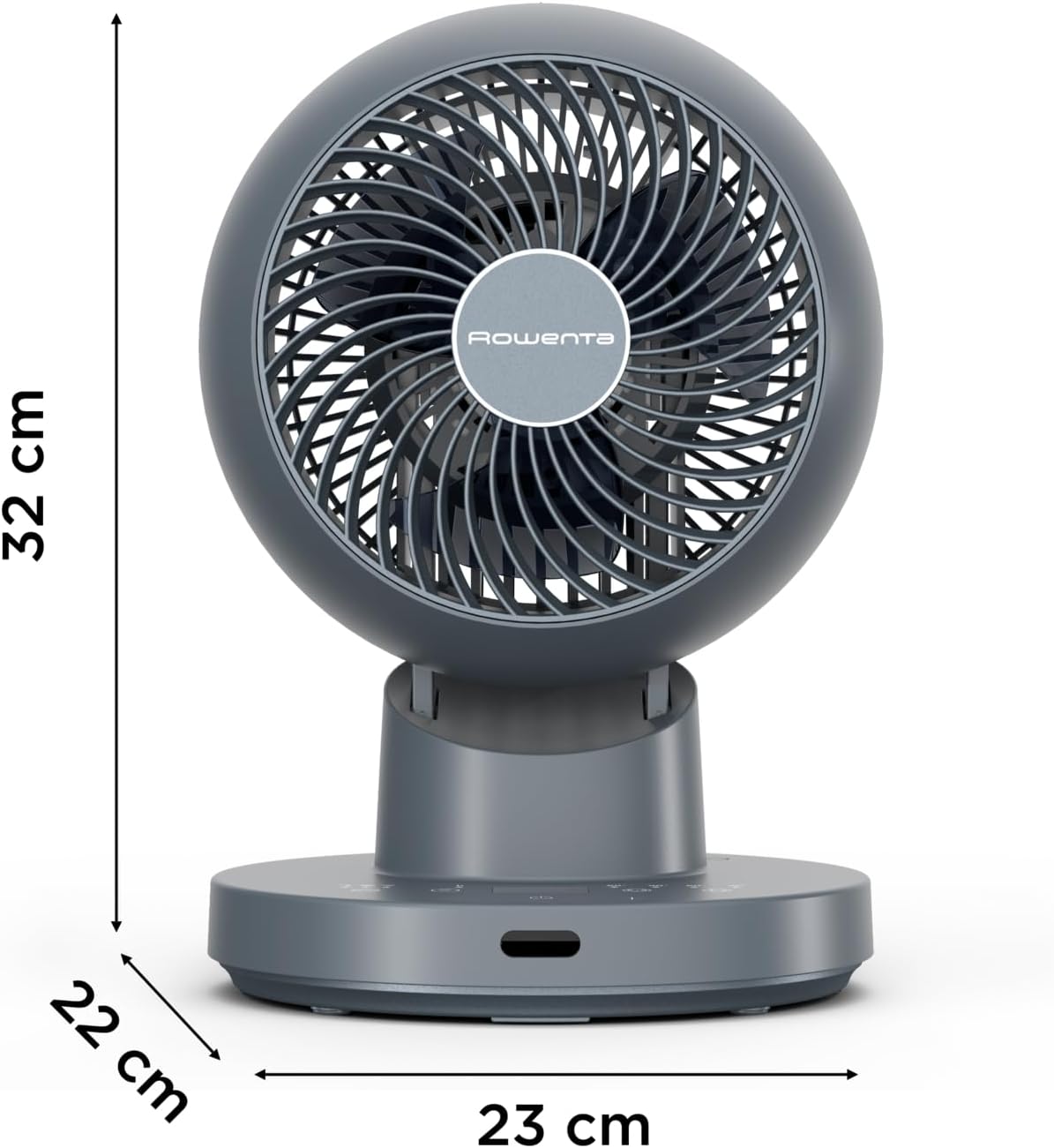 Turbo Swift Compact Tischventilator, 30 db/ 12 Geschwindigkeitsstufen Blau