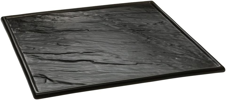 7-teiliges Servierplatten-Set mit Pieksern, Design Schiefer Schwarz 25,5cm