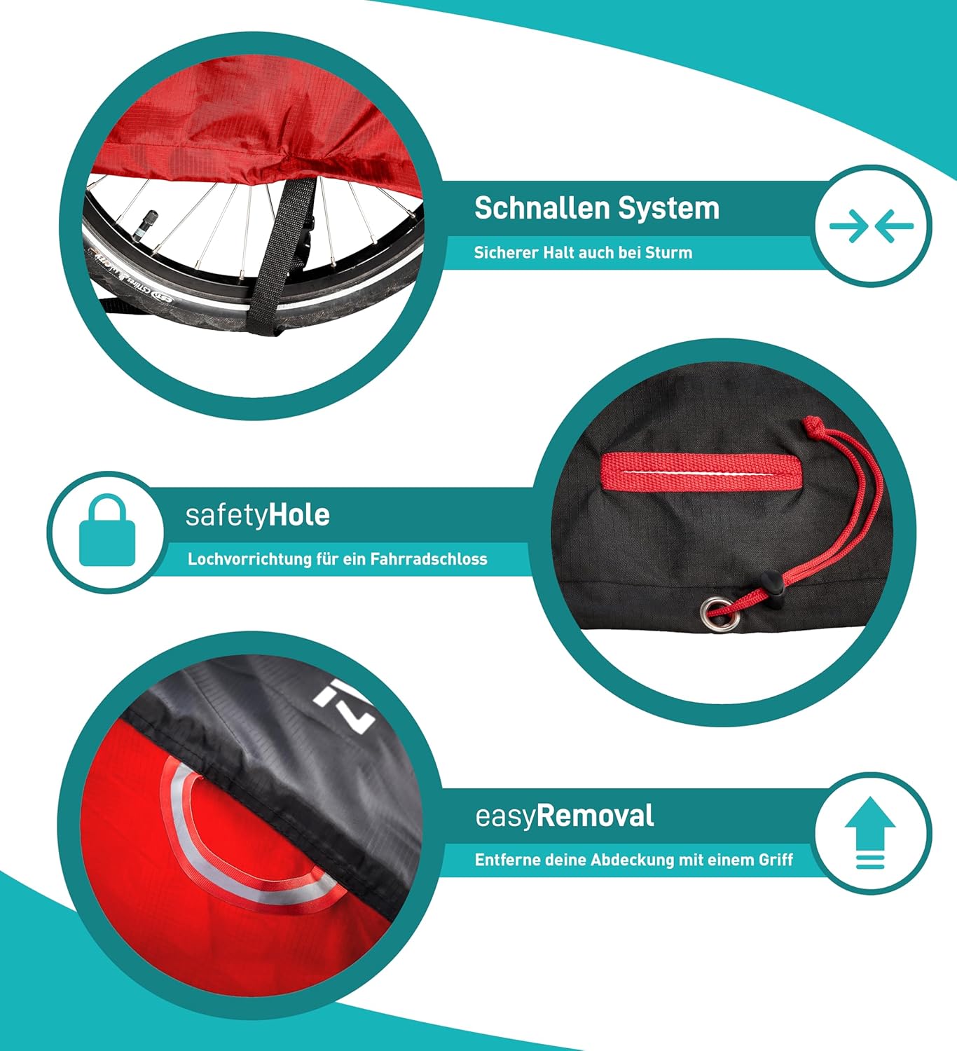 Faltgarage für Veloanhänger, Rot-schwarz