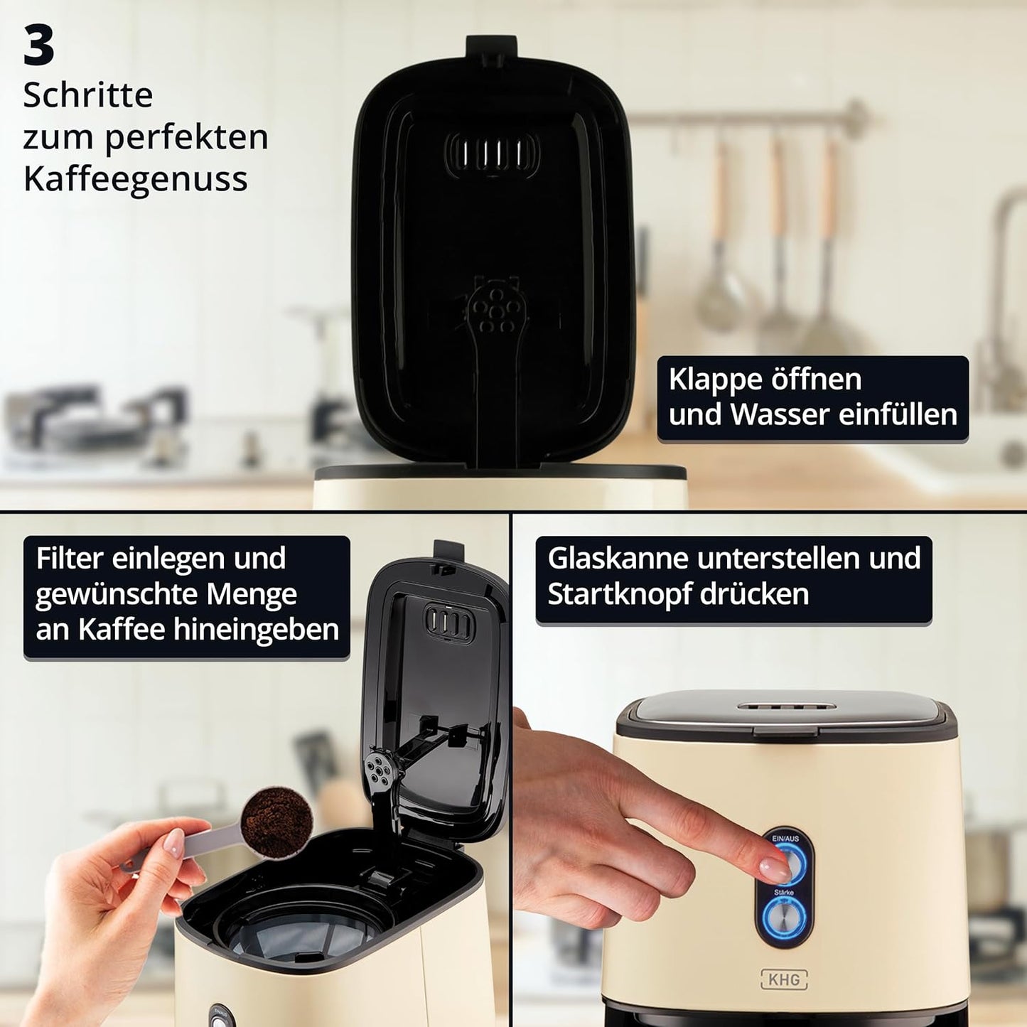 Retro Filter-Kaffeemaschine KA-185 CE, 12 Tassen