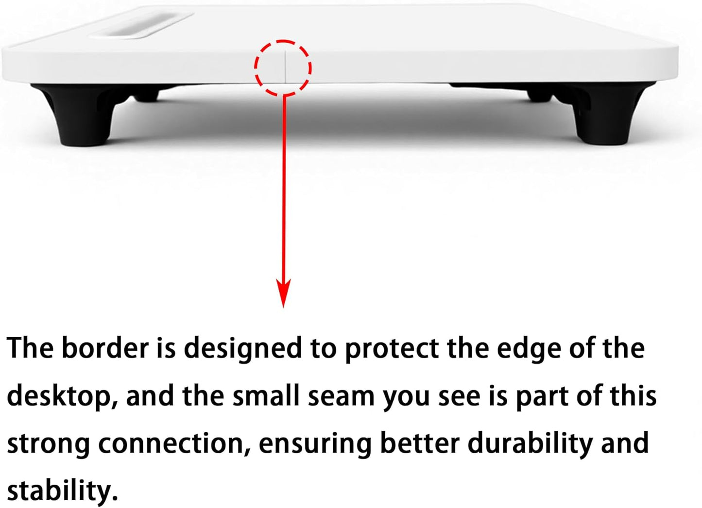 Klapptisch für Laptop und Frühstück mit Tablethalterung, White