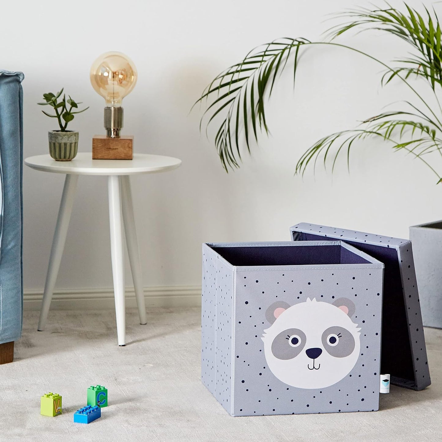Sitzhocker mit Stauraum, Panda-Design, Panda