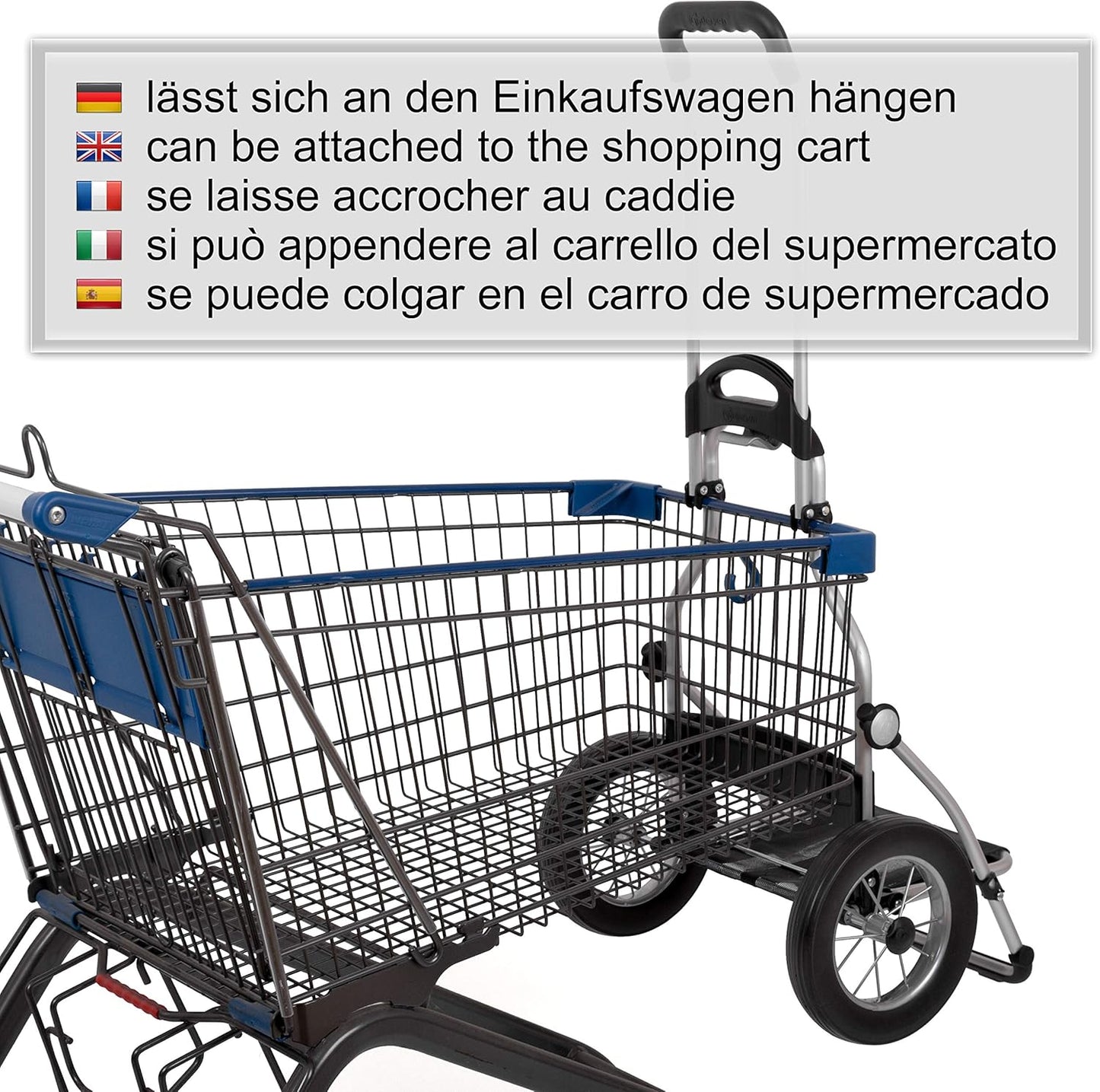 Royal Milla Einkaufstrolley klappbar, belastbar bis 50 kg, Rot