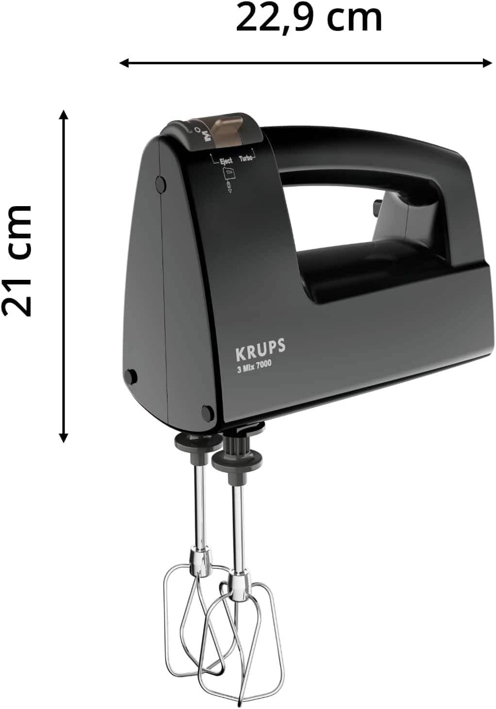 3 MIX 7000 Handmixer mit Zubehör, 500W